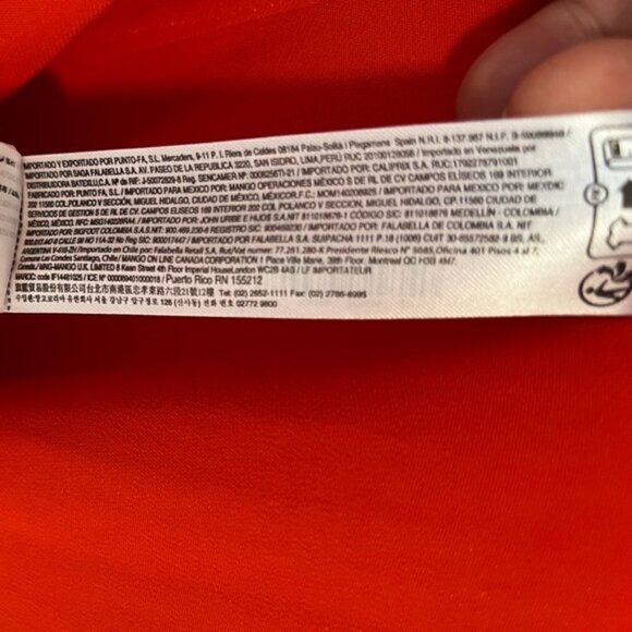 Mango, Ladies Metallic dress with neckline detail - Red. Size: 8. NWT. - Picture 9 of 14